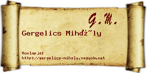 Gergelics Mihály névjegykártya