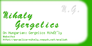 mihaly gergelics business card